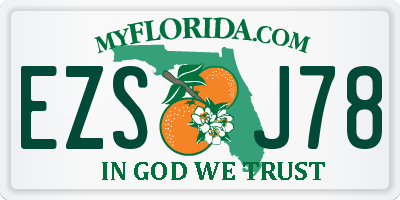 FL license plate EZSJ78