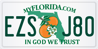 FL license plate EZSJ80