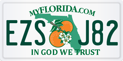 FL license plate EZSJ82