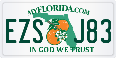 FL license plate EZSJ83