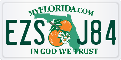 FL license plate EZSJ84