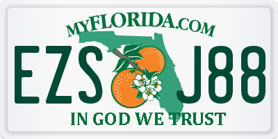 FL license plate EZSJ88