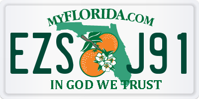 FL license plate EZSJ91