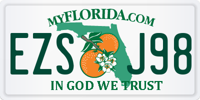 FL license plate EZSJ98