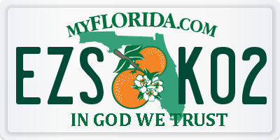 FL license plate EZSK02