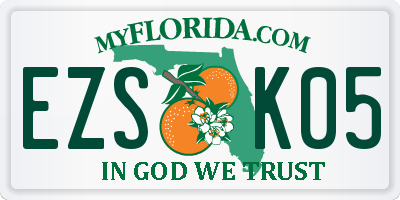 FL license plate EZSK05