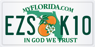 FL license plate EZSK10