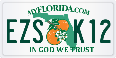 FL license plate EZSK12