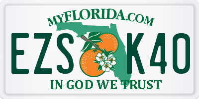 FL license plate EZSK40