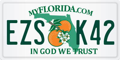 FL license plate EZSK42