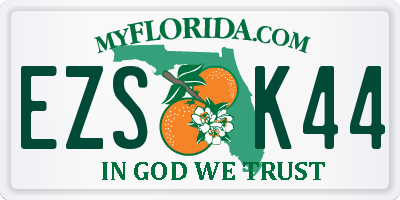 FL license plate EZSK44