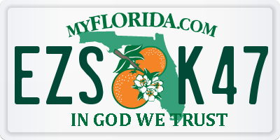 FL license plate EZSK47