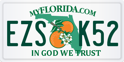 FL license plate EZSK52