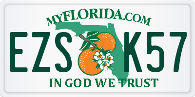 FL license plate EZSK57