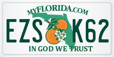 FL license plate EZSK62