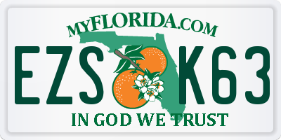 FL license plate EZSK63