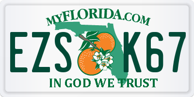 FL license plate EZSK67