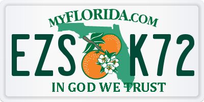 FL license plate EZSK72