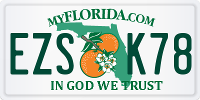 FL license plate EZSK78