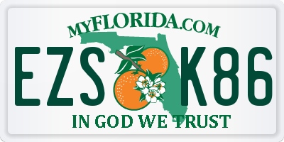 FL license plate EZSK86