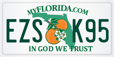 FL license plate EZSK95