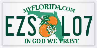 FL license plate EZSL07