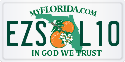 FL license plate EZSL10