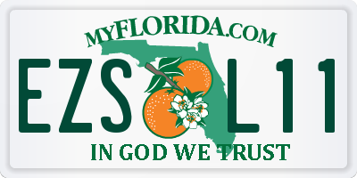 FL license plate EZSL11