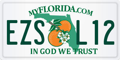 FL license plate EZSL12