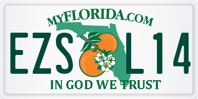 FL license plate EZSL14