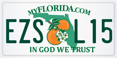 FL license plate EZSL15