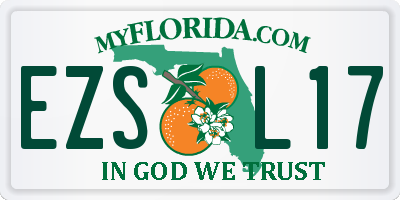 FL license plate EZSL17