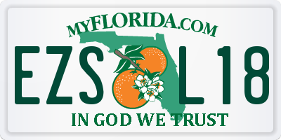 FL license plate EZSL18