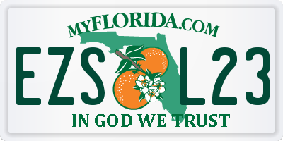 FL license plate EZSL23