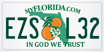 FL license plate EZSL32