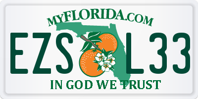 FL license plate EZSL33