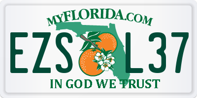 FL license plate EZSL37