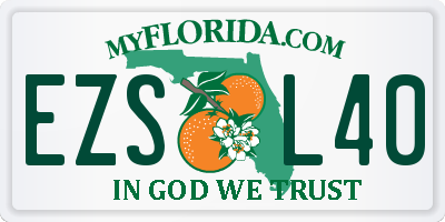 FL license plate EZSL40