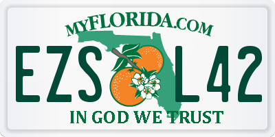 FL license plate EZSL42