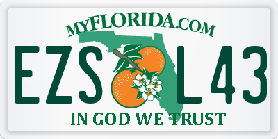 FL license plate EZSL43