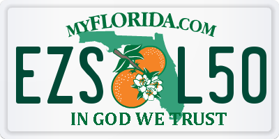 FL license plate EZSL50