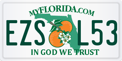 FL license plate EZSL53