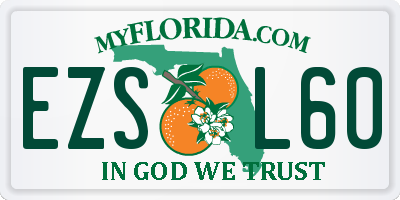 FL license plate EZSL60