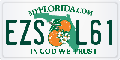 FL license plate EZSL61