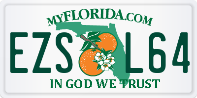 FL license plate EZSL64