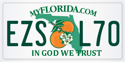 FL license plate EZSL70