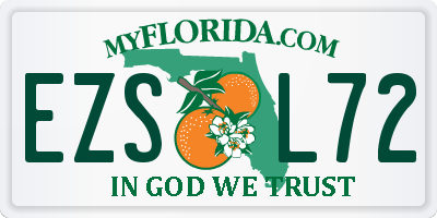 FL license plate EZSL72