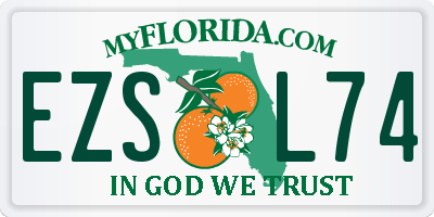 FL license plate EZSL74