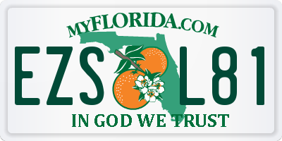 FL license plate EZSL81