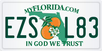 FL license plate EZSL83